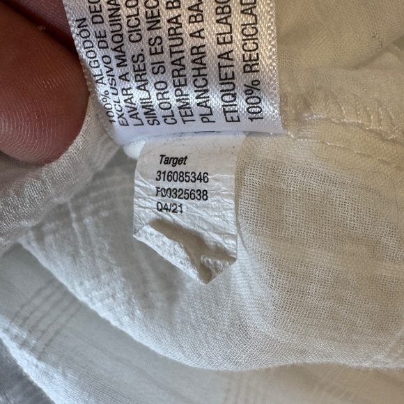 Knox Rose 1/2 Ballon Sleeve Sheer Layering V-Neck Top White Size Large Tassels - Picture 9 of 15